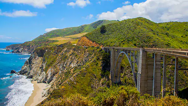Explore Big Sur's iconic Bixby Bridge, one of California's most photographed bridges.