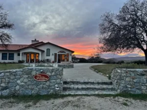 Small inn at Pinnacles National Park during sunset.